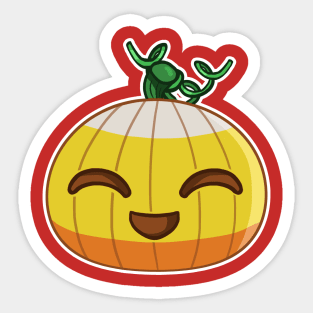 Candy Corn Pumpkin Sticker